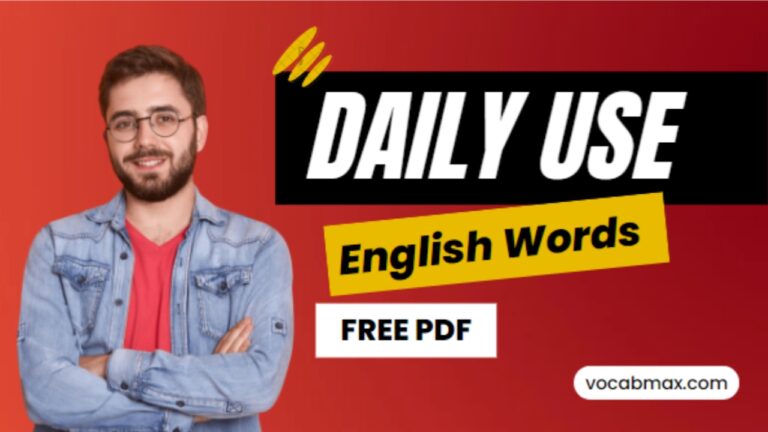 Daily Use English Words With Hindi Meaning, 90 Daily Use English Words