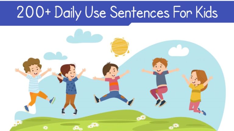 200+ Small Sentences For Kids, Basic English Sentences For Kids.
