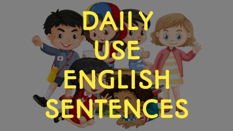 Daily Use Sentences Hindi to English, Daily Use Sentences