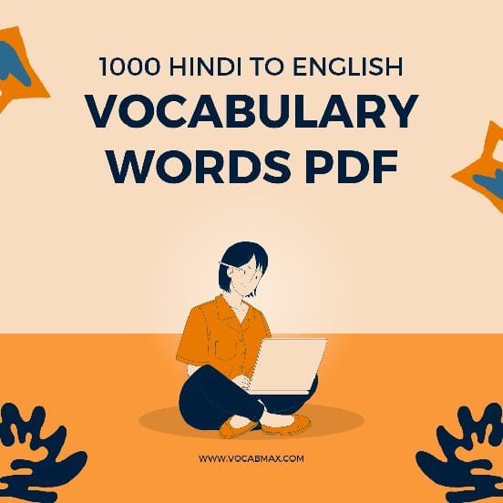 1000 Daily Use Words English to Hindi PDF