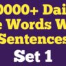 20000+ Daily Use English to Hindi Words With Sentences Set 1
